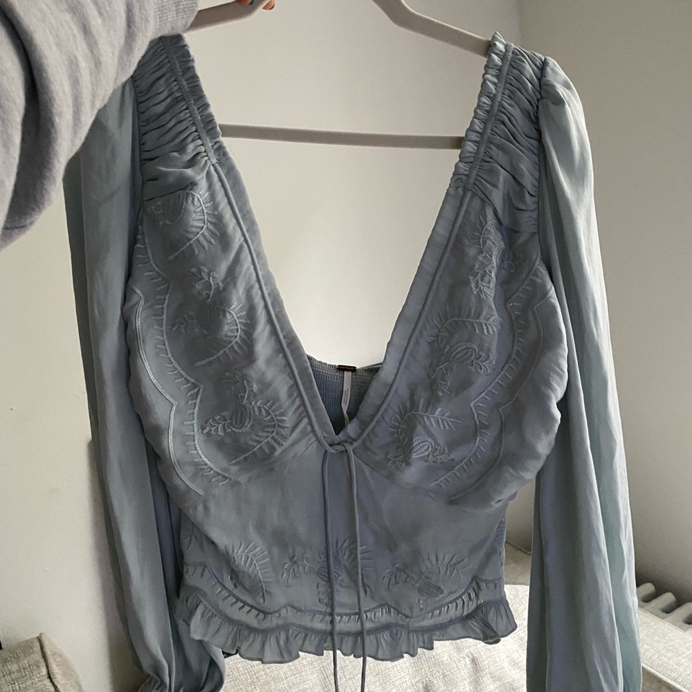 Free People Smocked Blouse